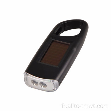 Keychain de lampe de poche à puissance solaire rechargeable LED